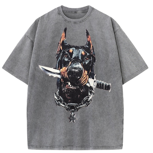 Militant Doberman Washed T-shirt - Image 2