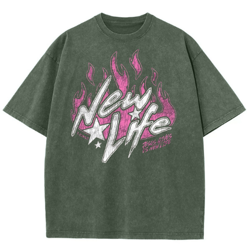 New Life Washed T-Shirt - Image 4