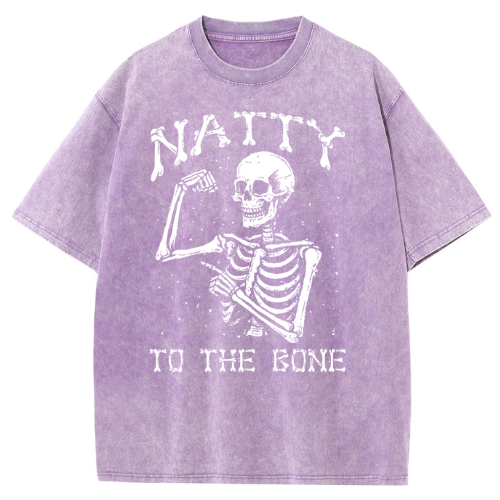 Natty Skull Washed T-Shirt - Image 5