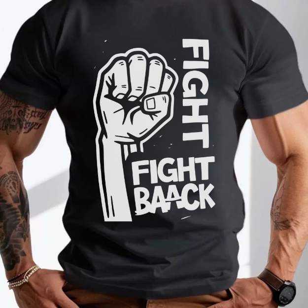 Fight Back Attitude Power Fist T-Shirt