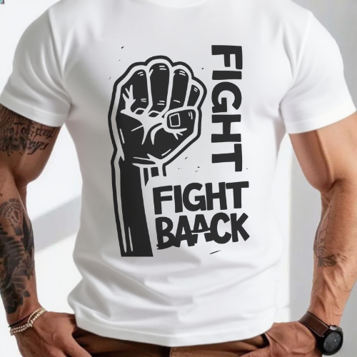 Fight Back Attitude Power Fist T-Shirt - Image 2